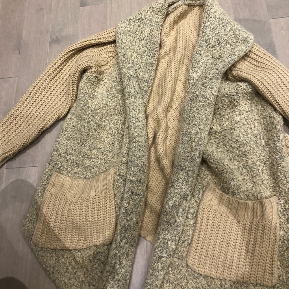 Wool patchwork cardigan
